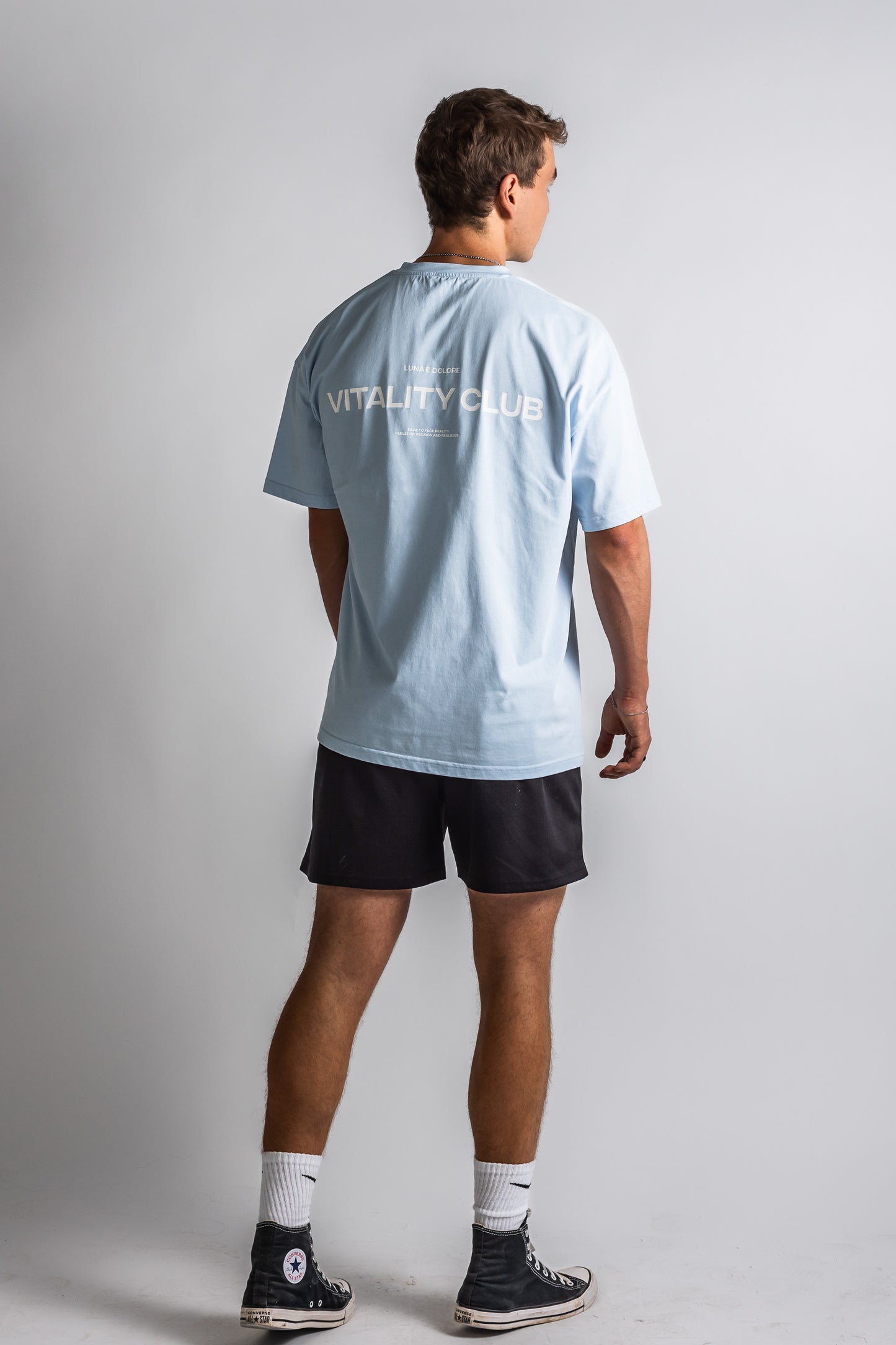 ARISE VITALITY CLUB OVERSIZED TEE IN BABY BLUE