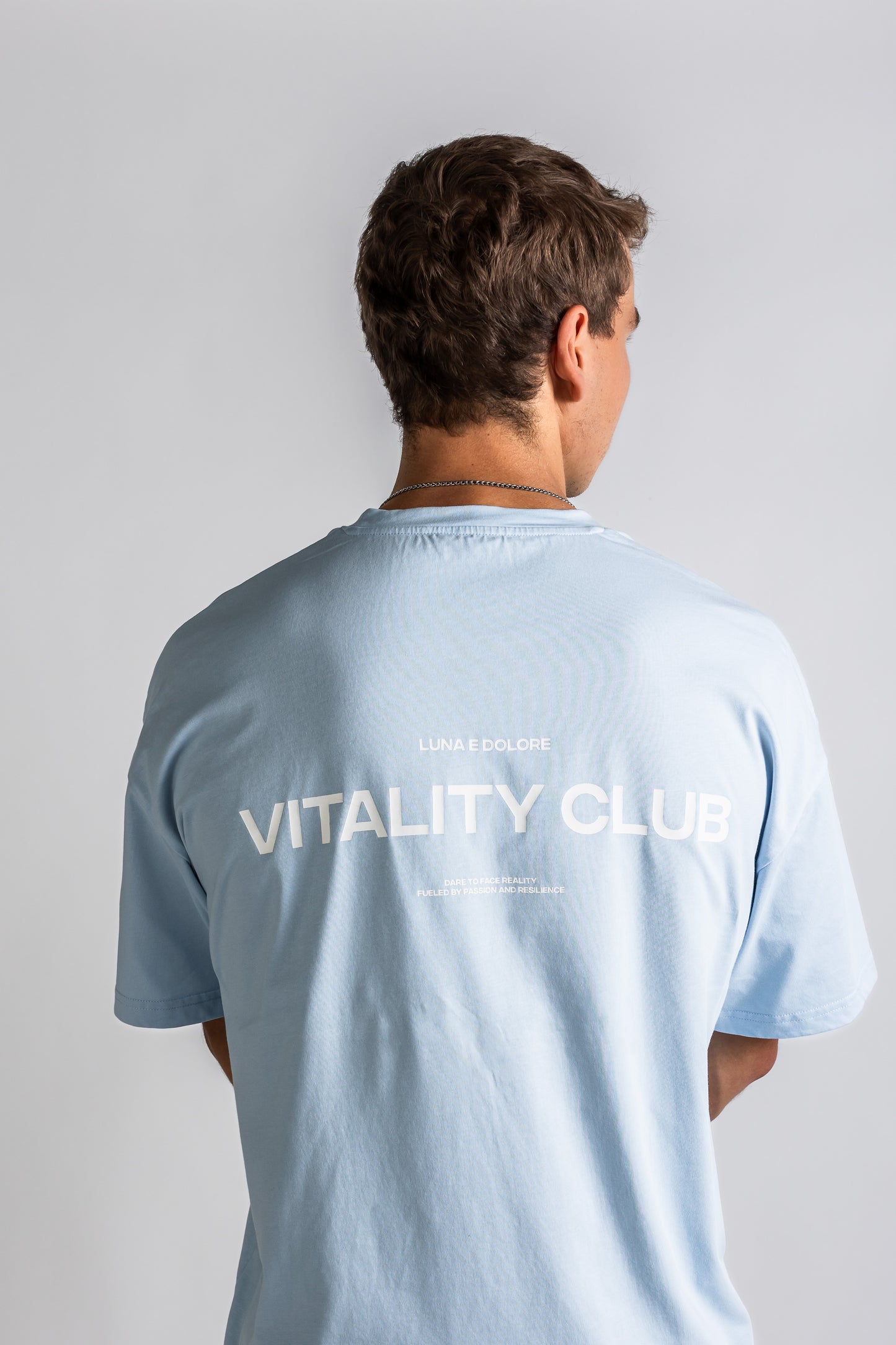 ARISE VITALITY CLUB OVERSIZED TEE IN BABY BLUE
