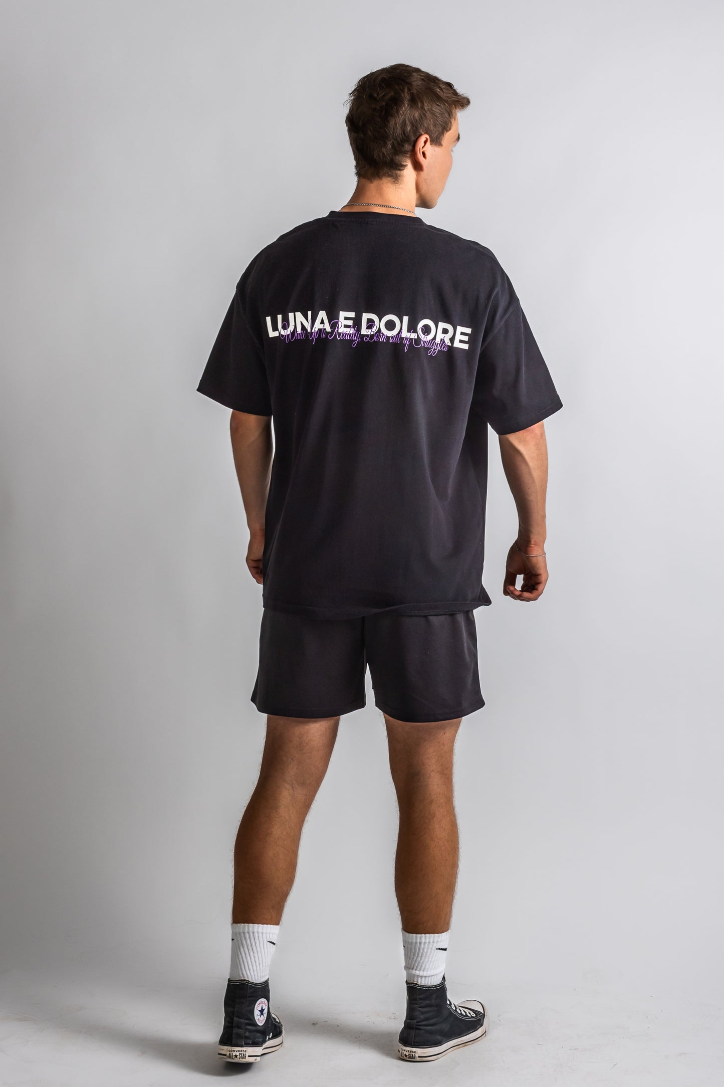 ARISE VITALITY OVERSIZED BRUSHED TEE IN BLACK