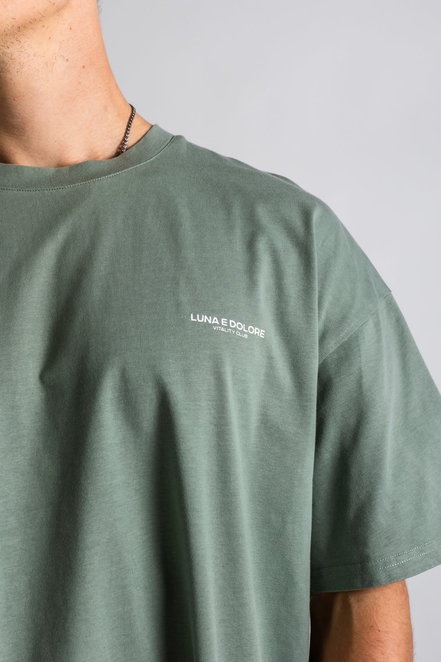 ARISE VITALITY CLUB OVERSIZED TEE IN SAGE GREEN